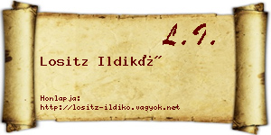 Lositz Ildikó névjegykártya